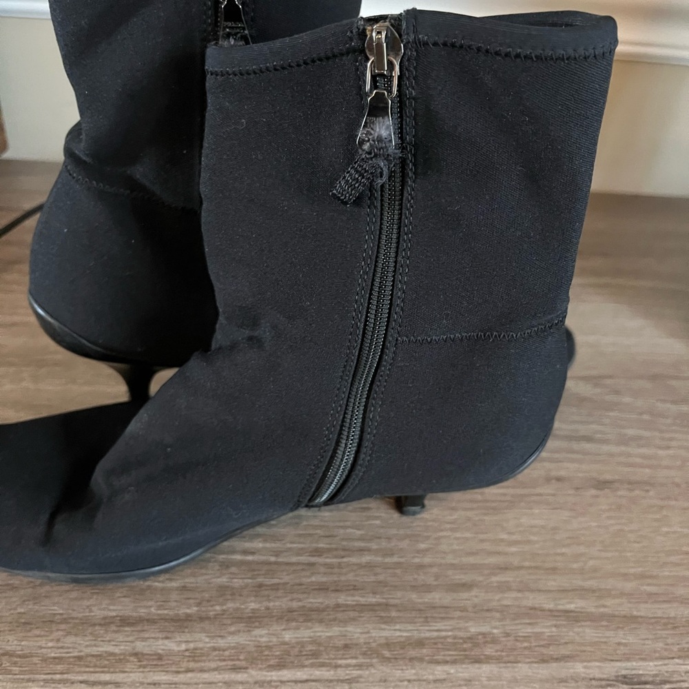 Prada, Black stretch ankle boots. Size 8 - Picture 7 of 7